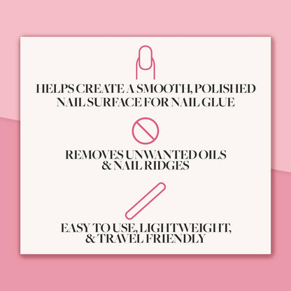 Glamnetic 7-in-1 Nail Buffer: All-in-One Nail Buffing Block for Filing, Shaping, Smoothing & Polishing