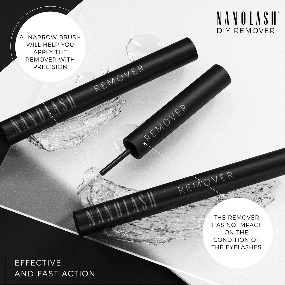 Nanolash DIY Cluster Lash Remover 5 ml – Gentle & Effective Eyelash Adhesive Remover - görsel 9