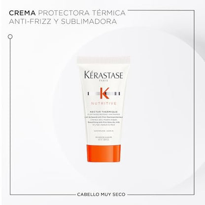 Kérastase Nutritive Discovery Set For Dry Hair - Nourishing Mini Shampoo, Conditioner and Leave In, Controls Frizz and Enhances Shine With Niacinamide Avelisse