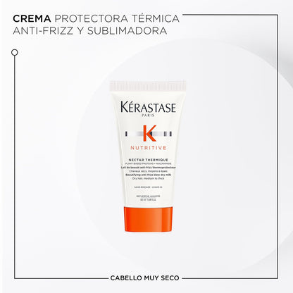 Kérastase Nutritive Discovery Set For Dry Hair - Nourishing Mini Shampoo, Conditioner and Leave In, Controls Frizz and Enhances Shine With Niacinamide Avelisse