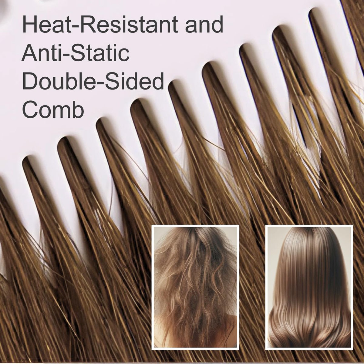 Kootinn 4-Pack Double-Sided Fish Shape Hair Foiling & Highlighting Combs for Balayage, Dyeing & Teasing - Lightweight, Static-Free, Tortoiseshell - görsel 7