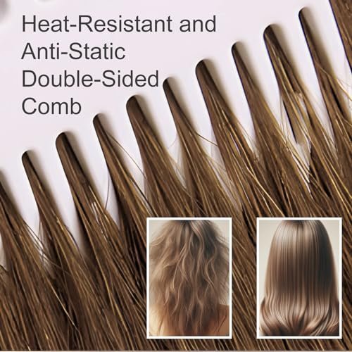 Kootinn 4-Pack Double-Sided Fish Shape Hair Foiling & Highlighting Combs for Balayage, Dyeing & Teasing - Lightweight, Static-Free, Tortoiseshell - görsel 8