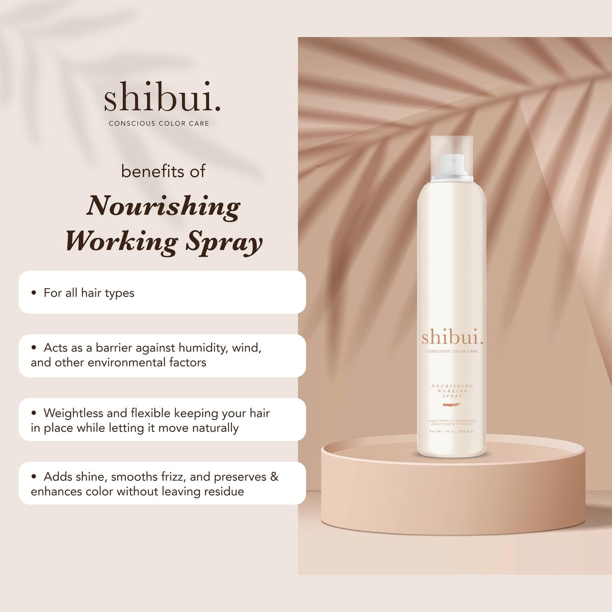 Shibui Nourishing Working Spray – Buildable Hold & Shine, Color-Safe, Vegan & Sulfate-Free, 10 Fl Oz Avelisse