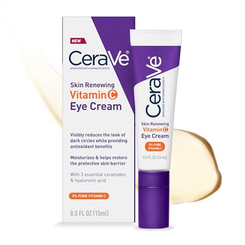 CeraVe Skin Renewing Vitamin C Eye Cream – Dark Circles & Puffiness, 0.5 Fl Oz Avelisse