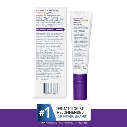 CeraVe Skin Renewing Vitamin C Eye Cream – Dark Circles & Puffiness, 0.5 Fl Oz Avelisse