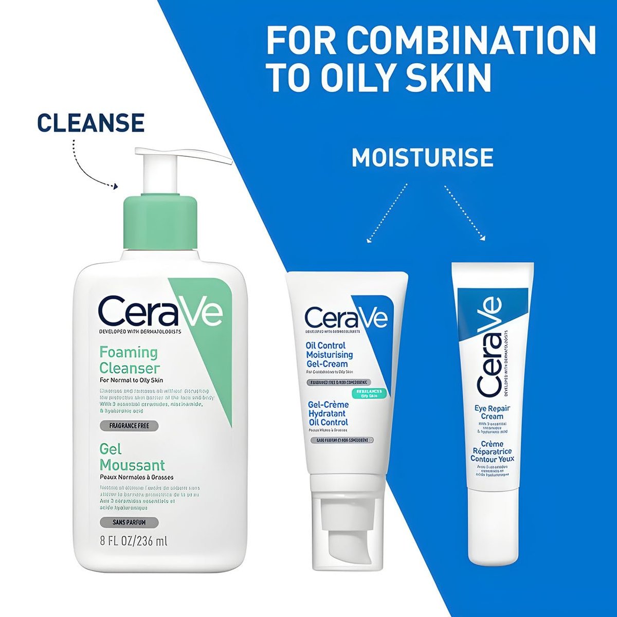 CeraVe Oil Control Moisturizing Gel-Cream for Oily Skin - 3 Fl Oz Avelisse