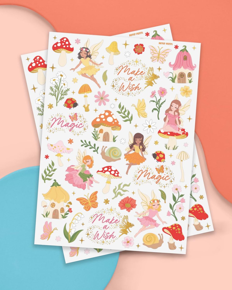 xo, Fetti Woodland Fairy Temporary Tattoos - 84 Foil Styles for Magical Princess Birthday, Forest Baby Shower, Girls Garden Accessory - görsel 4