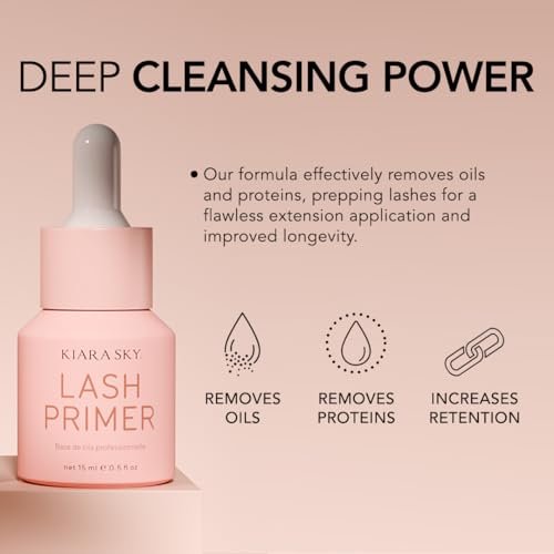 KIARA SKY LASH Lash Primer for Eyelash Extensions - Odorless Pre-treatment with Vitamin E, 15ml Avelisse