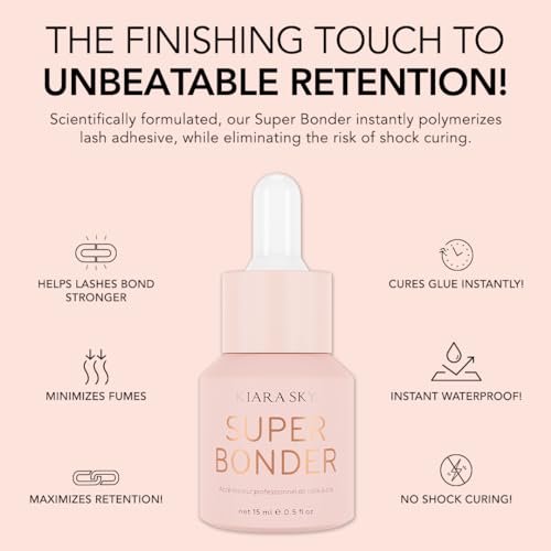 KIARA SKY LASH Super Bonder for Eyelash Extensions – Glue Accelerator & Adhesive Booster (15ml) Avelisse