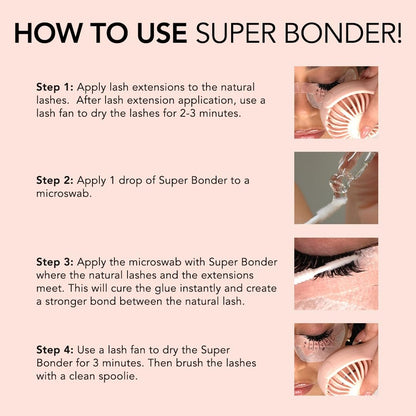 KIARA SKY LASH Super Bonder for Eyelash Extensions – Glue Accelerator & Adhesive Booster (15ml) Avelisse