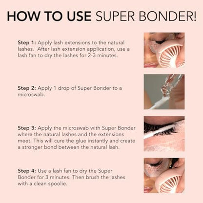 KIARA SKY LASH Super Bonder for Eyelash Extensions – Glue Accelerator & Adhesive Booster (15ml) Avelisse