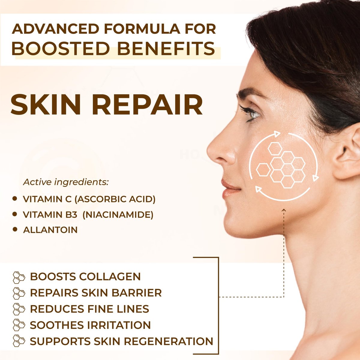 All Natural Pure 20% Vitamin C Serum + 6 Active Boosters for Dark Spots, Wrinkles, Brightening, Hydrating, Even Tone & Healthy Glow with Niacinamide, Hyaluronic Acid, Ferulic Acid, Vitamin E - görsel 11