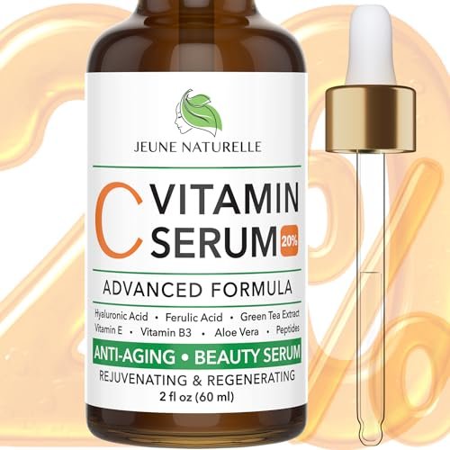 All Natural Pure 20% Vitamin C Serum + 6 Active Boosters for Dark Spots, Wrinkles, Brightening, Hydrating, Even Tone & Healthy Glow with Niacinamide, Hyaluronic Acid, Ferulic Acid, Vitamin E - görsel 2