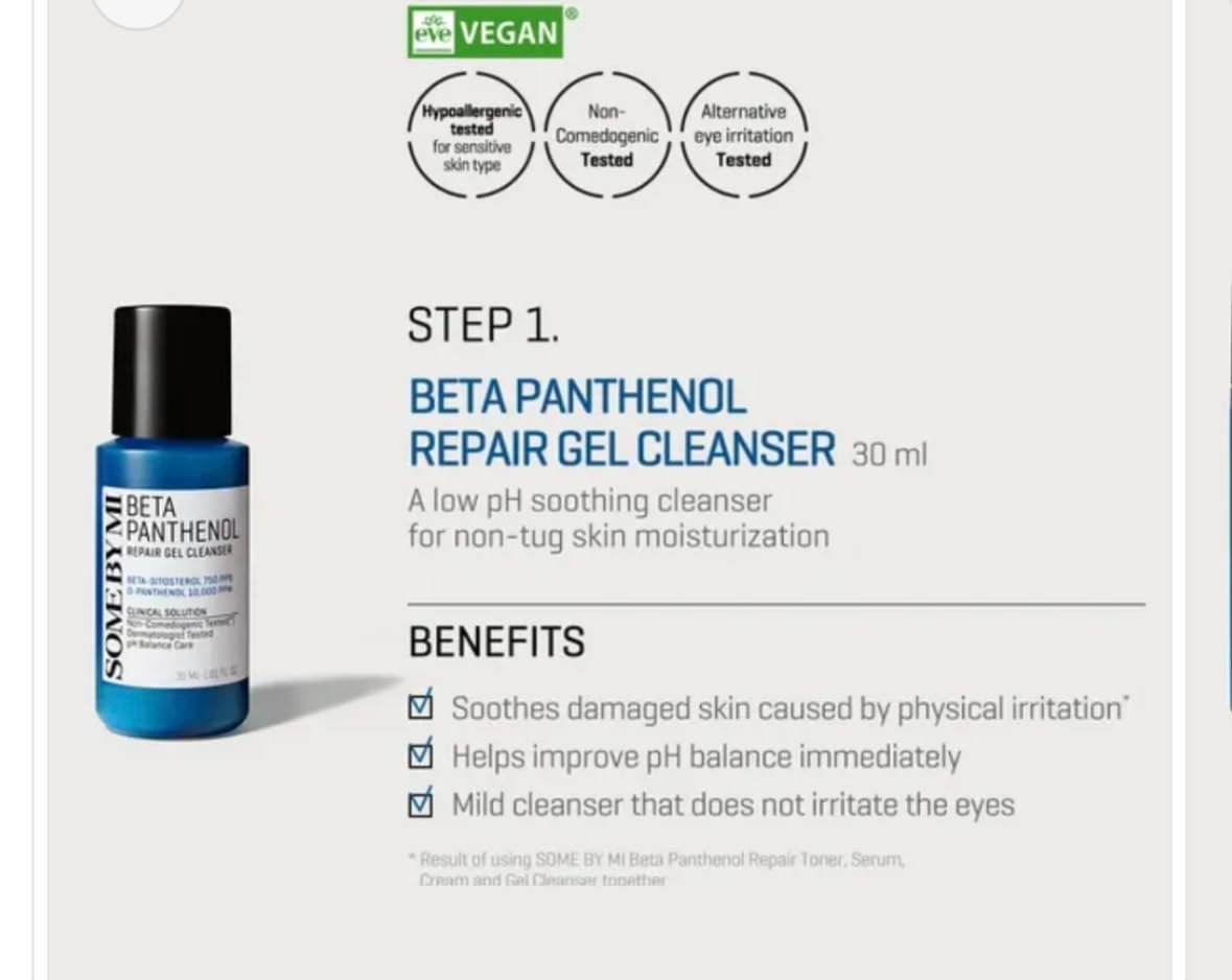 Some By Mi Beta Panthenol Repair Starter Kit - Soothing & Strengthening Facial Kit - görsel 3