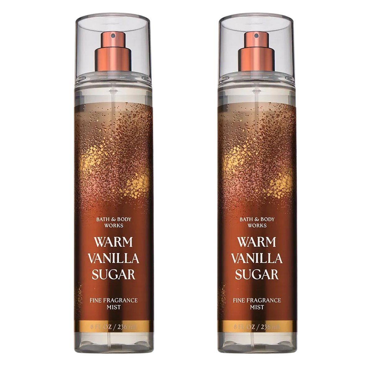 Bath & Body Works Warm Vanilla Sugar Fine Fragrance Mist - 2 Pack, 8 fl oz Each, Long-Lasting Body Spray for Women Avelisse