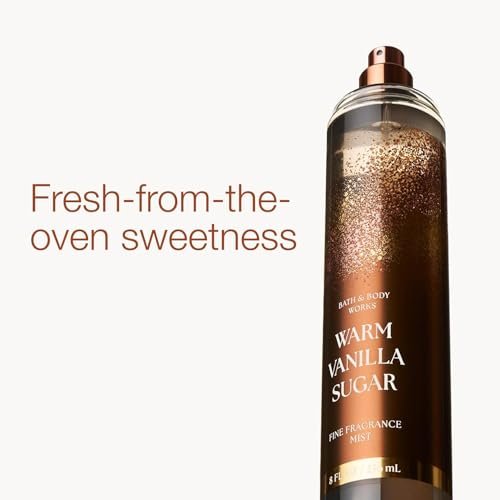 Bath & Body Works Warm Vanilla Sugar Fine Fragrance Mist - 2 Pack, 8 fl oz Each, Long-Lasting Body Spray for Women Avelisse