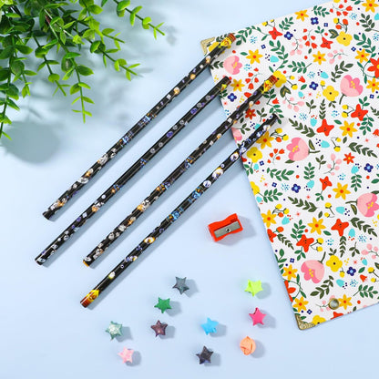 Hariendny 4 Pack Rhinestone Picker Tool - Adhesive Resin Picker Pencil for Nail Art, Gem Pick Up Tools with Sharpener