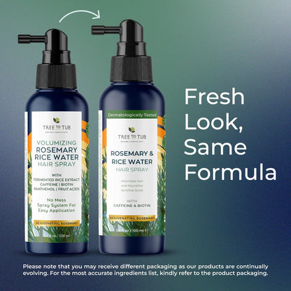 Tree To Tub Rosemary Water Spray for Hair Growth - Fermented Rice Water for Hair Growth, Nourishing Scalp Care, 3.4 Fl Oz Avelisse