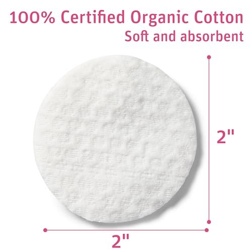 Simply Soft Premium Organic Cotton Rounds, 100 Count (Pack of 3) – 100% Certified Organic, Hypoallergenic, Lint-Free Cotton Pads for Skincare & Cosmetics - görsel 4