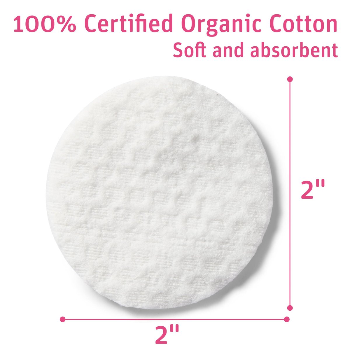 Simply Soft Premium Organic Cotton Rounds, 100 Count (Pack of 3) – 100% Certified Organic, Hypoallergenic, Lint-Free Cotton Pads for Skincare & Cosmetics - görsel 3