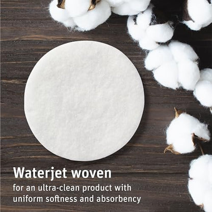 Simply Soft Premium Organic Cotton Rounds, 100 Count (Pack of 3) – 100% Certified Organic, Hypoallergenic, Lint-Free Cotton Pads for Skincare & Cosmetics