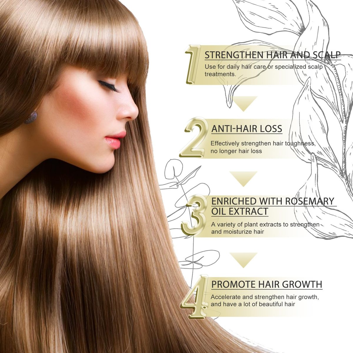 180 ML EELHOE Hair Growth Oil – Natural Rosemary Hair Oil for Dry, Damaged & Thinning Hair (3-Pack) Avelisse