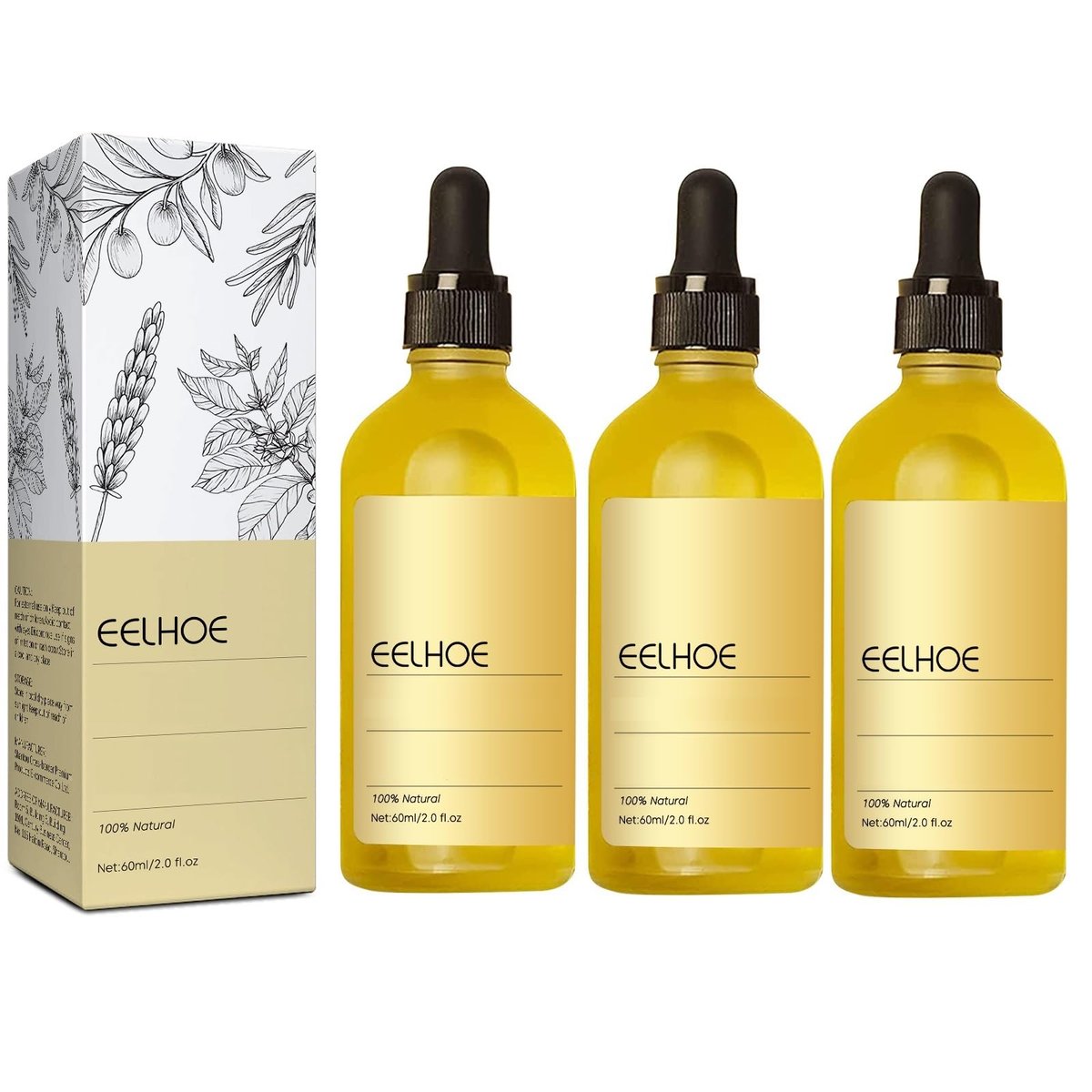 180 ML EELHOE Hair Growth Oil – Natural Rosemary Hair Oil for Dry, Damaged & Thinning Hair (3-Pack) Avelisse