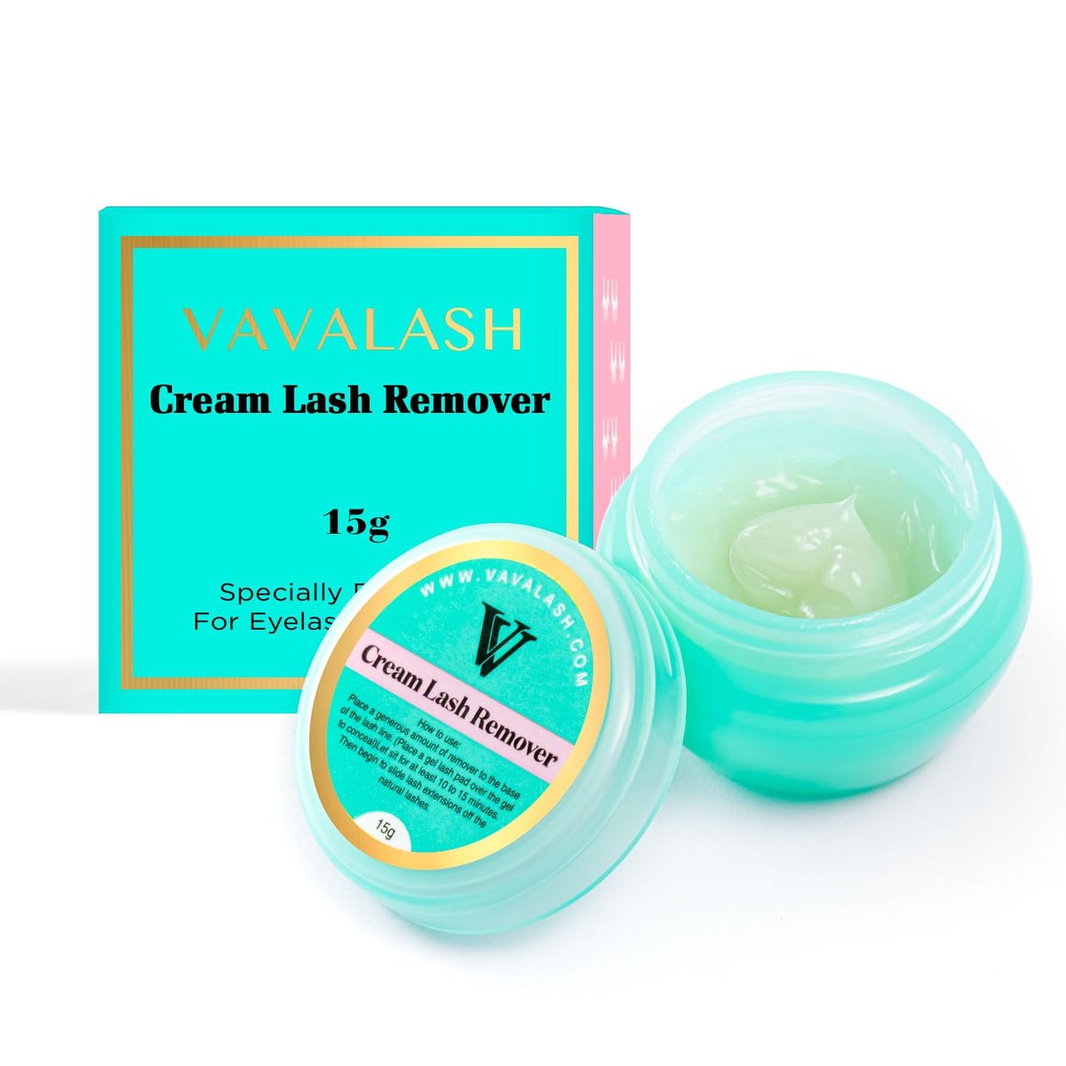 VAVALASH Lash Remover Cream for Eyelash Extensions – Low Irritation, Fast Dissolving, Professional Salon Use (15g) - görsel 1