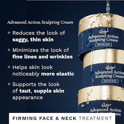City Beauty Advanced Action Sculpting Cream - Firming Cream for Saggy Jawline, Drooping Face & Neck Wrinkles Avelisse
