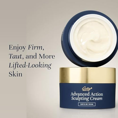City Beauty Advanced Action Sculpting Cream - Firming Cream for Saggy Jawline, Drooping Face & Neck Wrinkles Avelisse