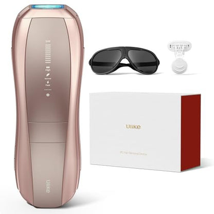 Ulike Air 10 IPL Laser Hair Removal Device for Women and Men – 65°F Ice-Cooling, Dual Lights, Skin Sensor & USHR Mode, Nearly Painless and Long-Lasting Results, Pink Avelisse