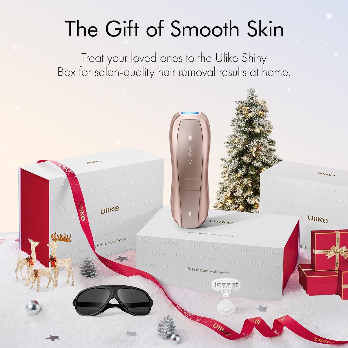 Ulike Air 10 IPL Laser Hair Removal Device for Women and Men – 65°F Ice-Cooling, Dual Lights, Skin Sensor & USHR Mode, Nearly Painless and Long-Lasting Results, Pink Avelisse