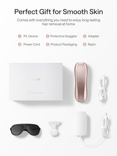 Ulike Air 10 IPL Laser Hair Removal Device for Women and Men – 65°F Ice-Cooling, Dual Lights, Skin Sensor & USHR Mode, Nearly Painless and Long-Lasting Results, Pink Avelisse