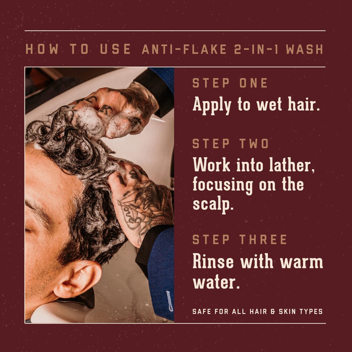 18.21 Man Made Anti-Flake 2-in-1 Shampoo & Conditioner in Sweet Tobacco – Hydrating Cleanse for Dry, Itchy, Flaky Scalp, 16 oz Avelisse