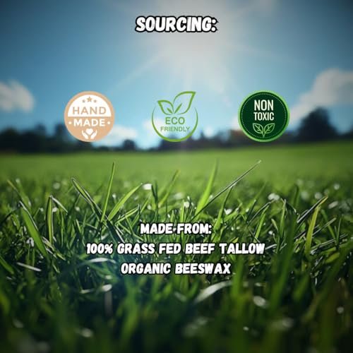 Beef Tallow Lip Balm – 100% Grass Fed & Organic, Natural Hydrating Lip Care (4 Pack, Black) - görsel 16