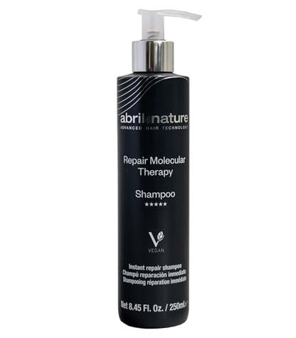 abril et nature Professional Shampoo Molecular Therapy – Restructures, Repairs & Fills Hair Fiber for Extremely Damaged, Overprocessed or Aging Hair – Healthy & Strong – 250 ml