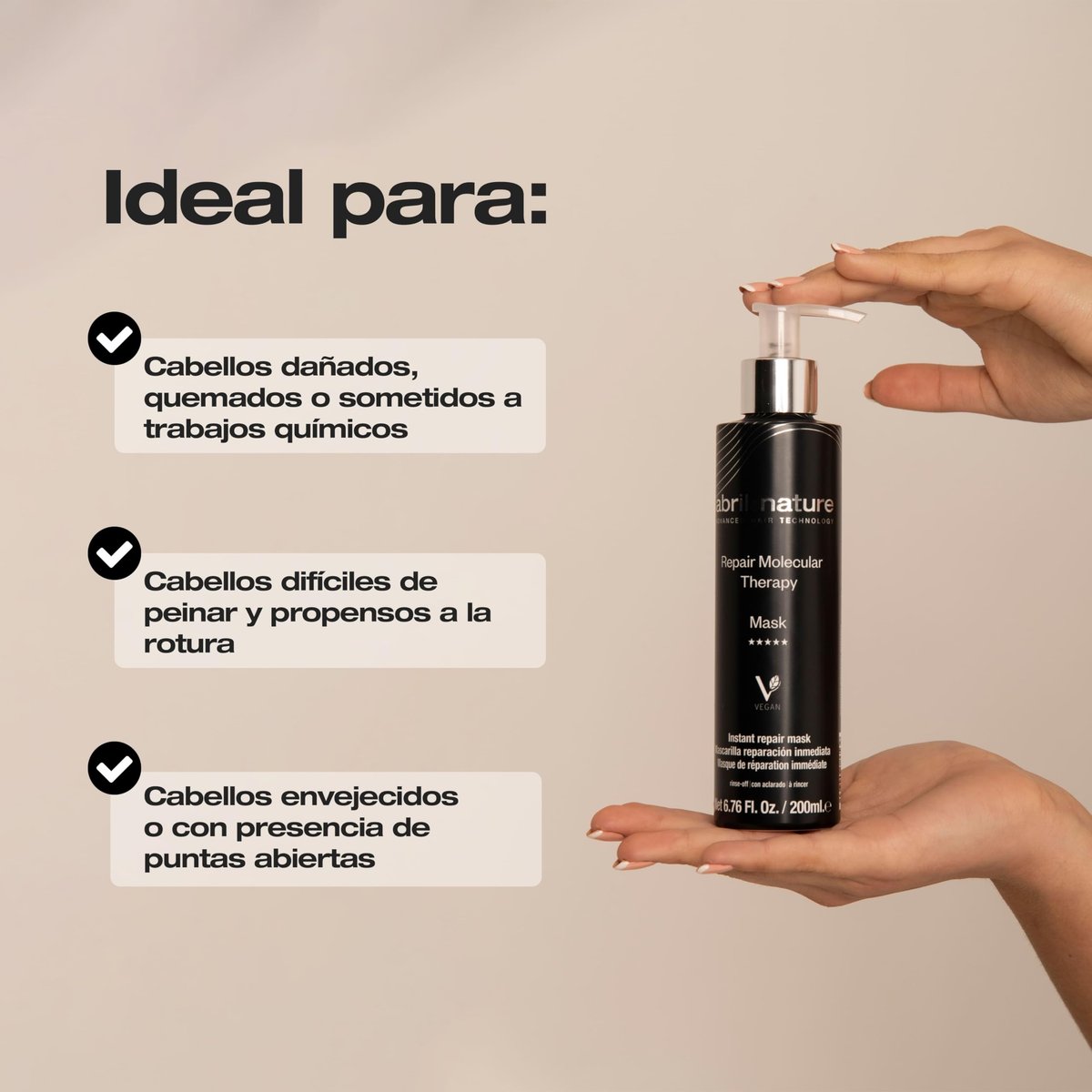 abril et nature Professional Shampoo Molecular Therapy – Restructures, Repairs & Fills Hair Fiber for Extremely Damaged, Overprocessed or Aging Hair – Healthy & Strong – 250 ml - görsel 16