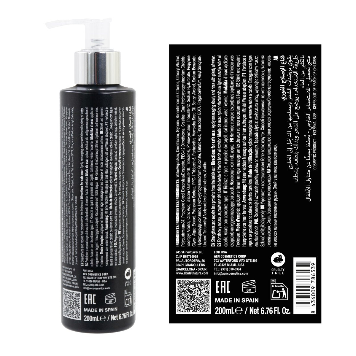 abril et nature Professional Mask Molecular Therapy - Restructures, Repairs, and Fills Hair Fiber - Nourishing & Hydrating - For Damaged, Overprocessed, or Aging Hair - Vegan - 200 ml - görsel 13