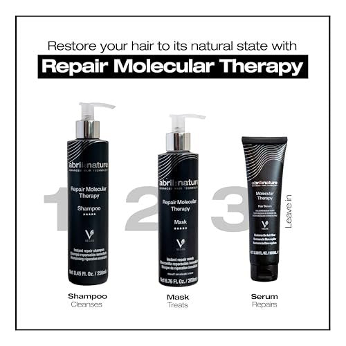 abril et nature Professional Mask Molecular Therapy - Restructures, Repairs, and Fills Hair Fiber - Nourishing & Hydrating - For Damaged, Overprocessed, or Aging Hair - Vegan - 200 ml - görsel 12