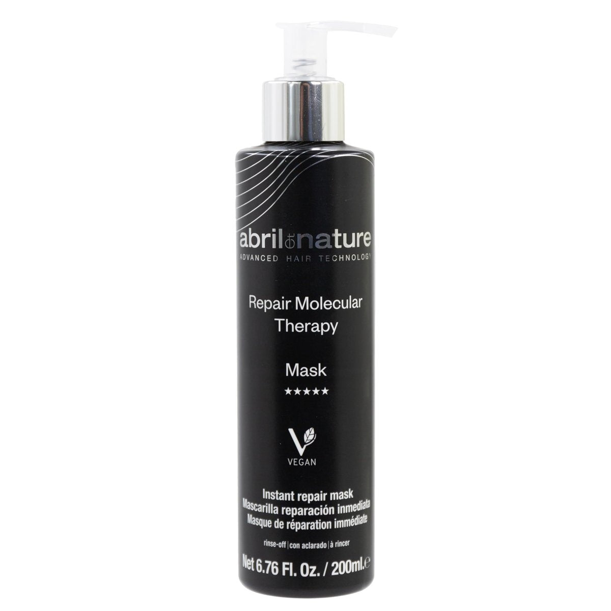 abril et nature Professional Mask Molecular Therapy - Restructures, Repairs, and Fills Hair Fiber - Nourishing & Hydrating - For Damaged, Overprocessed, or Aging Hair - Vegan - 200 ml - görsel 1