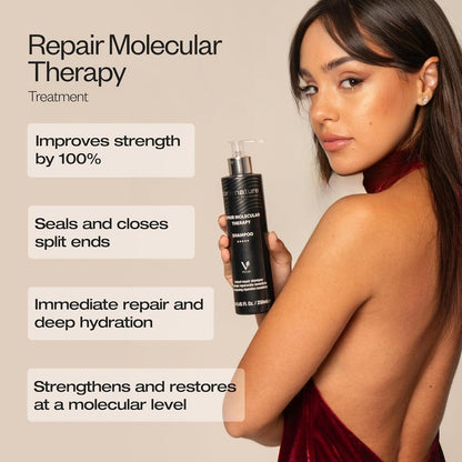 abril et nature Professional Mask Molecular Therapy - Restructures, Repairs, and Fills Hair Fiber - Nourishing & Hydrating - For Damaged, Overprocessed, or Aging Hair - Vegan - 200 ml