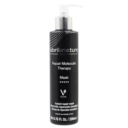 abril et nature Professional Mask Molecular Therapy - Restructures, Repairs, and Fills Hair Fiber - Nourishing & Hydrating - For Damaged, Overprocessed, or Aging Hair - Vegan - 200 ml