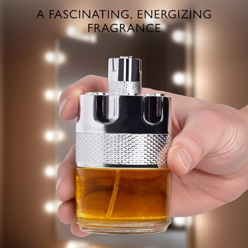 Azura Noir for Men Eau De Parfum - Woody Spicy Long-Lasting Cologne with Lemon, Ginger, Mint & Lavender - 100ml Avelisse