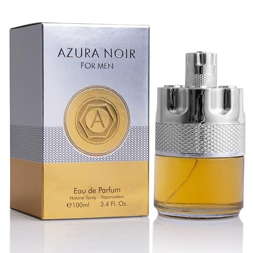 Azura Noir for Men Eau De Parfum - Woody Spicy Long-Lasting Cologne with Lemon, Ginger, Mint & Lavender - 100ml Avelisse