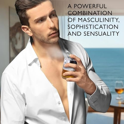 Azura Noir for Men Eau De Parfum - Woody Spicy Long-Lasting Cologne with Lemon, Ginger, Mint & Lavender - 100ml Avelisse