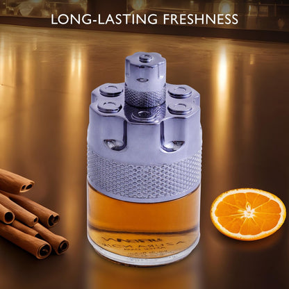 Azura Noir After Dark Eau De Parfum for Men - Woody Spicy Long-Lasting Cologne, Top Notes of Lemon, Mandarin Orange, Lavender & Cinnamon, 100ml Avelisse