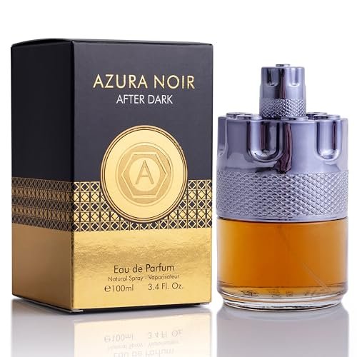 Azura Noir After Dark Eau De Parfum for Men - Woody Spicy Long-Lasting Cologne, Top Notes of Lemon, Mandarin Orange, Lavender & Cinnamon, 100ml Avelisse