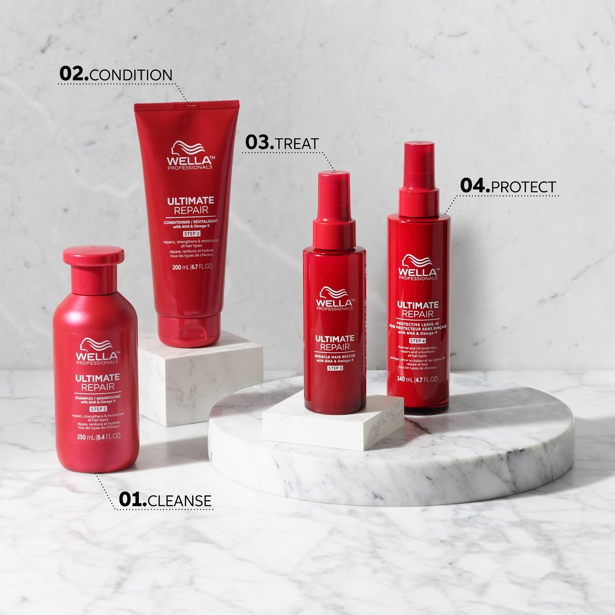 Wella Professionals ULTIMATE REPAIR Protective Leave-In Treatment – Thermal & UV Protection, Repairs & Smoothens Damaged Hair, 4.7 Fl Oz Avelisse