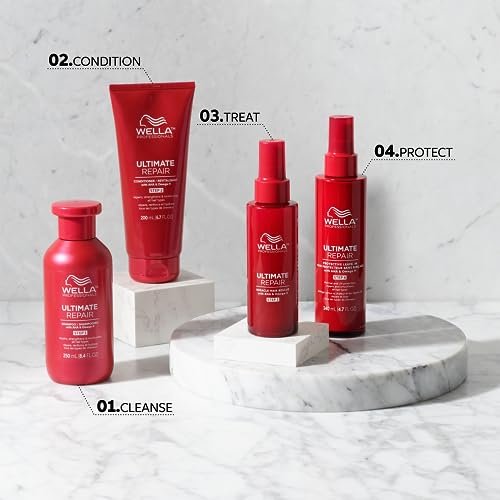 Wella Professionals ULTIMATE REPAIR Protective Leave-In Treatment – Thermal & UV Protection, Repairs & Smoothens Damaged Hair, 4.7 Fl Oz Avelisse