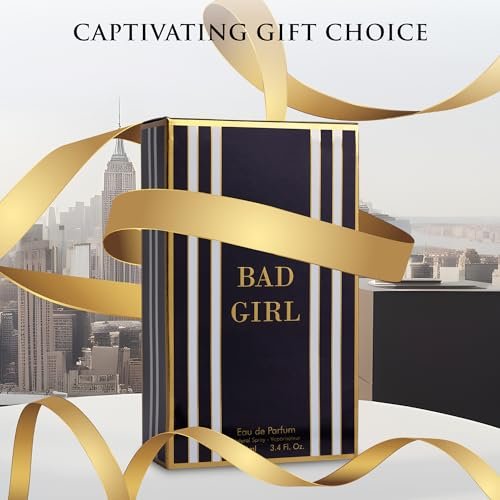 Bad Girl Eau De Parfum for Women - Top Notes of Bergamot & Lemon Blend with Almond & Coffee - Middle Notes of Vanilla, Cinnamon & Cacao - Perfume Suitable For Day & Night - Elegant 100ml Bottle Avelisse